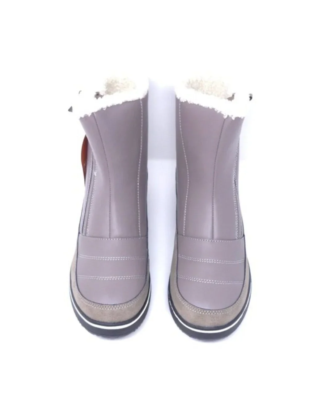 JBU by Jambu Women’s Snowbound Winter Boots Taupe Size 7 M Fleece Lined Zip